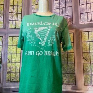 St Patrick’s Day Ombré Green Ireland Erin Go Bragh Tee Medium Cotton Clover 💚